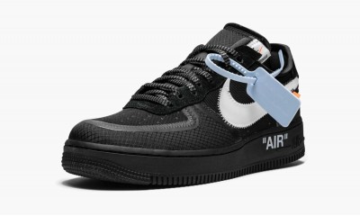 NIKE X OFF-WHITE THE 10: NIKE AIR FORCE 1 LOW Off-White Black