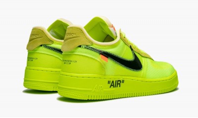 NIKE X OFF-WHITE THE 10: NIKE AIR FORCE 1 LOW Off-White Volt